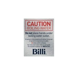 Label - Caution 'Boiling Water'