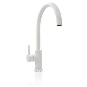 Dispenser - Round Gooseneck Mixer Tap Kit - Matte White