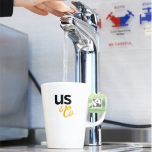 Us&Co - serving hot drinks for their clients