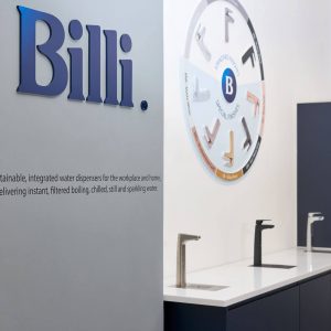 Billi branding in the showroom